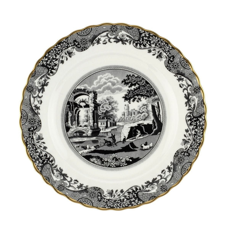 Spode 1770 Italian black dinner plate 27.5cm (British brand)