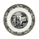 Spode 1770 Italian black dinner plate 27.5cm (British brand)