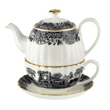 fortnum Spode 1770 Italian Tea for One Black Fine Bone China- Buy online at McGrocer