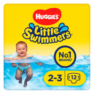 Huggies Little Swimmers Swim Nappies Size 2-3 3-8kg 12 Pack