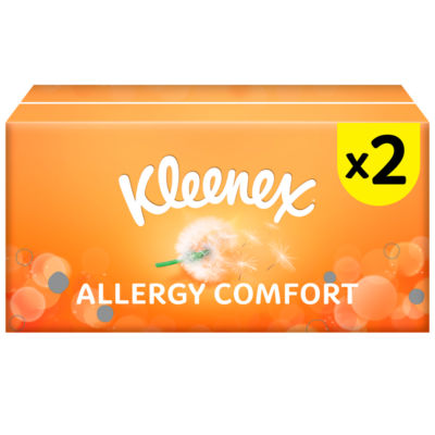 Kleenex Allergy Comfort tissue box 56 pieces, UK version