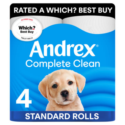 Andrex Complete Clean toilet tissue 4 rolls - British product