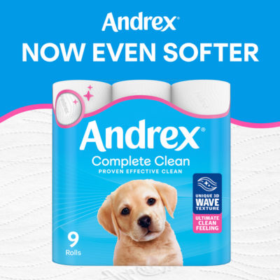 Andrex Complete Clean toilet tissue 4 rolls - British product