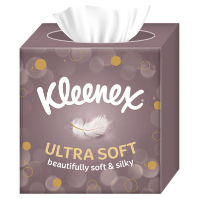Kleenex Ultra Soft facial tissues cube, UK version