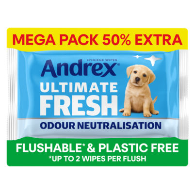 Andrex Ultimate Fresh Odour Control Hygiene Wipes 56 sheets - British product