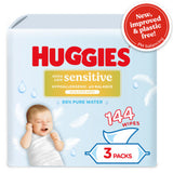 ASDA Huggies Pure Extra Care Sensitive Plastic Free Baby Wipes - 3 packs of 48 wipes- Buy online at McGrocer