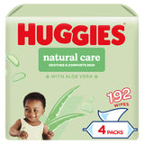 Huggies Natural Care plastic free baby wipes 4x48, UK version