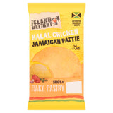 Island Delight halal chicken Jamaican patty 140g, imported from the UK