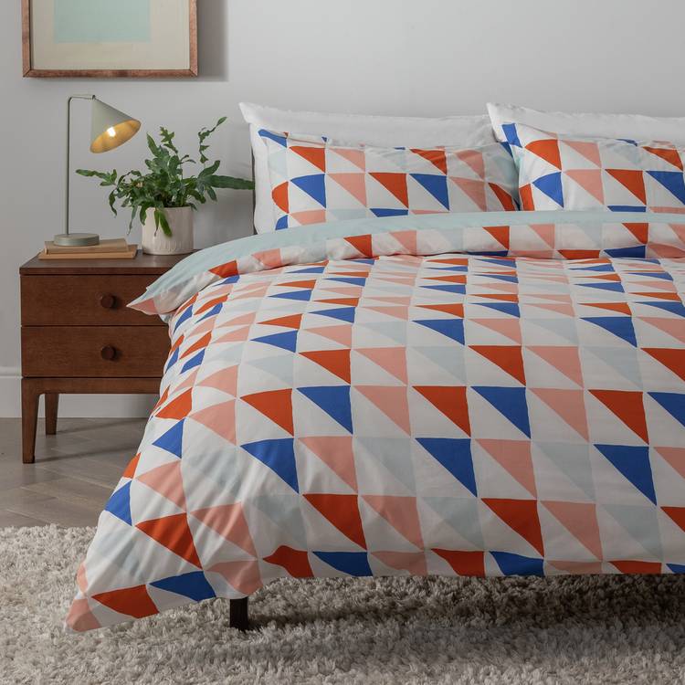 Habitat triangle print bedding set single (British brand)