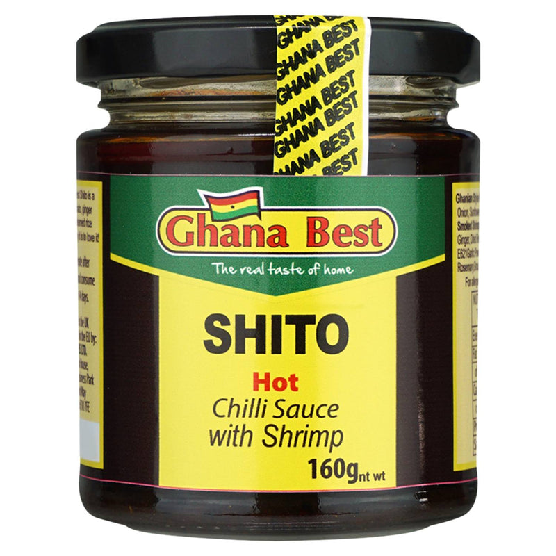 Ghana Best Shito hot chilli sauce with shrimp 160g - British product