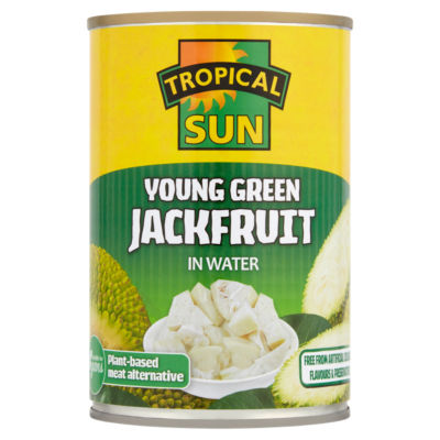 Tropical Sun young green jackfruit in water 400g (British brand)