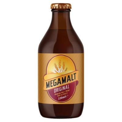 Megamalt Original malt drink 330ml, imported from the UK