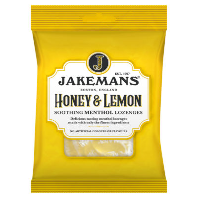 Jakemans Honey & Lemon Soothing Menthol Lozenges 160g, UK version