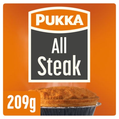 Pukka All Steak Pie 209g, imported from the UK