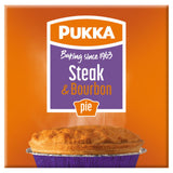Pukka Steak & Bourbon Pie 205g, imported from the UK