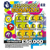 National Lottery Bonanza scratchcard £2 (British brand)