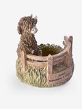 Electric toothbrush holder with Hamish the Highland Cow design - British product
