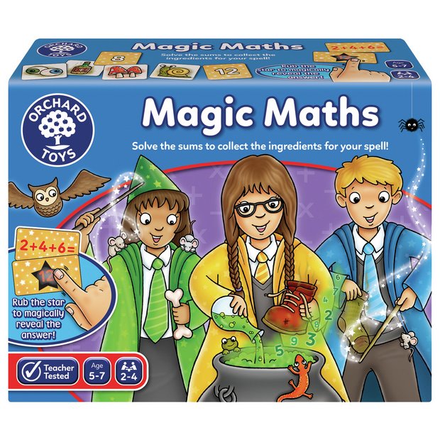 Orchard Toys Magic Maths Game wizard-themed board game - British product