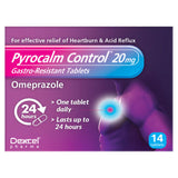 Pyrocalm Control 20mg gastro-resistant heartburn relief tablets 14 tablets, imported from the UK