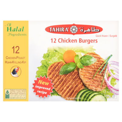 ASDA Tahira Hähnchen-Burger Tiefgekühlt Gekocht 12 Stück 780g - Online kaufen bei McGrocer