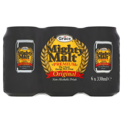Grace Mighty Malt premium original malt drink 6 x 330ml, UK version