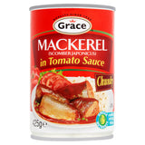 Grace mackerel in tomato sauce 425g, UK version