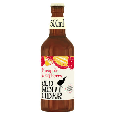 Old Mout pineapple and raspberry cider 500ml, imported from the UK