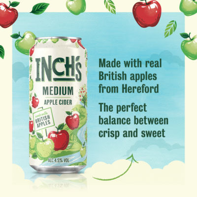 Inch's medium apple cider multipack 15x440ml (British brand)