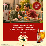 Birra Moretti premium lager beer 660ml bottle - British product