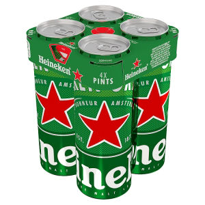 Heineken Original Premium Lager Beer 4x568ml, UK version