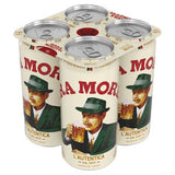 Birra Moretti premium lager beer can 4x440ml, UK version