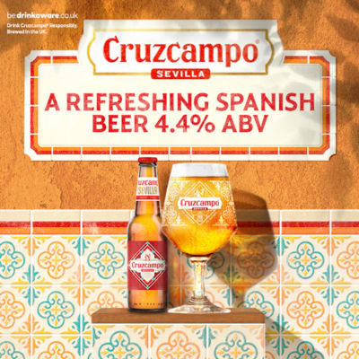 Cruzcampo Sevilla lager beer 12x330ml - British product