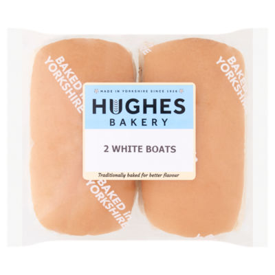 Hughes Bakery White Boats Pitta Bread 2 Pack, UK version