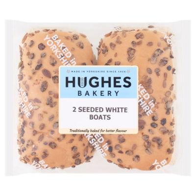 Hughes Bakery seeded white boats, imported from the UK