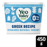 Yogur griego orgánico Yeo Valley 0% colado, natural, 450 g