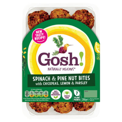 Gosh! Spinat- & Pinienkern-Häppchen Pflanzenbasierter Snack 266g