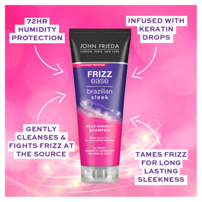 John Frieda Frizz Ease Brazilian Sleek shampoo 250ml, UK version