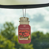 Yankee Candle black cherries car air freshener jar (British brand)