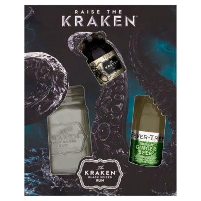 The Kraken black spiced rum soft drink (British brand)