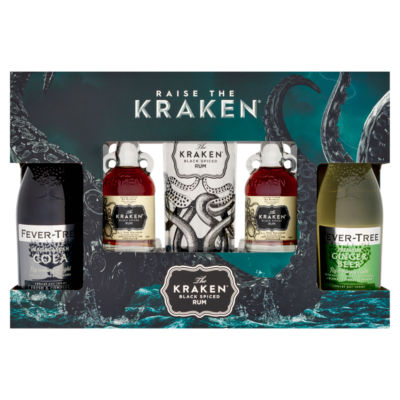The Kraken black spiced rum flavoured soda (British brand)
