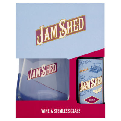 Jam Shed wine and stemless glass, UK version