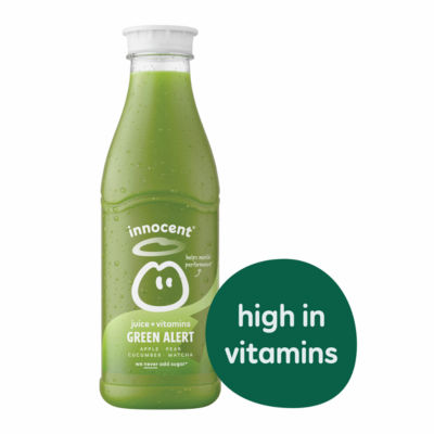 Innocent Green Alert apple pear cucumber juice 750ml, UK version
