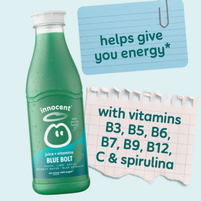 Innocent Blue Bolt Fruit and Coconut Water Mix 750ml, UK version