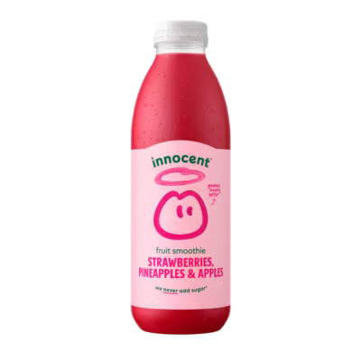 Innocent strawberries pineapples and apples smoothie 750ml, UK version