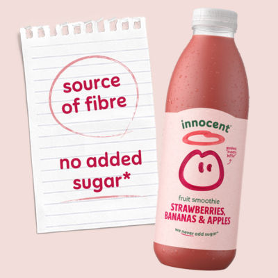 innocent strawberries, bananas and apples smoothie 750ml, UK version