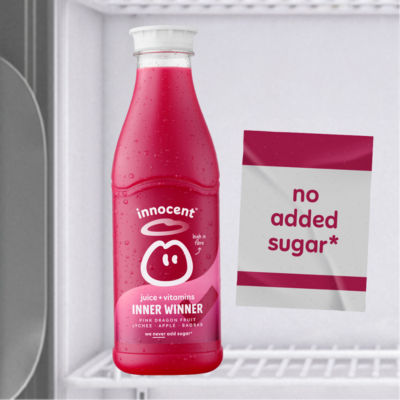 Innocent dragon fruit and lychee juice 750ml, UK version