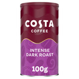 Costa intense dark roast instant coffee with microground beans 100g - British product