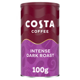 Costa intense dark roast instant coffee with microground beans 100g - British product