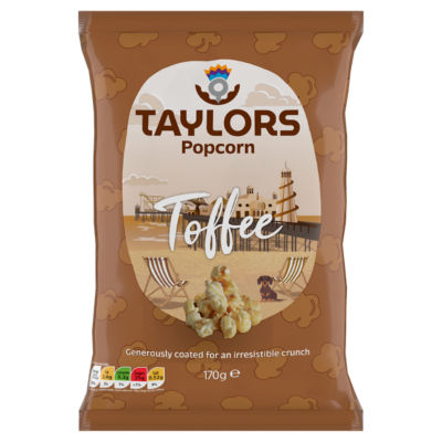 Taylors Popcorn Toffee Coated 170g bag package (British brand)
