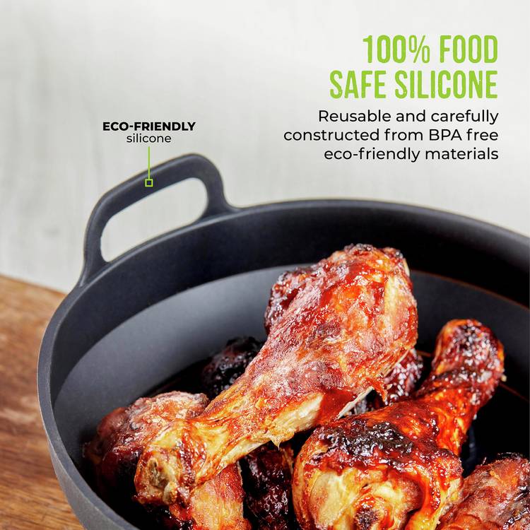 Tower silicone air fryer foldable trays set of 2 - British product